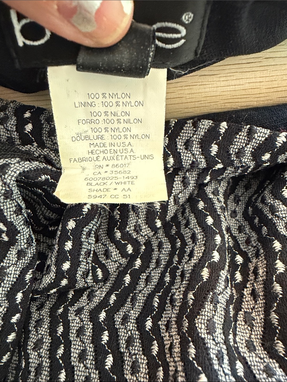 bebe Black & Gray Zigzag Knit Tank - Picture 2 of 3